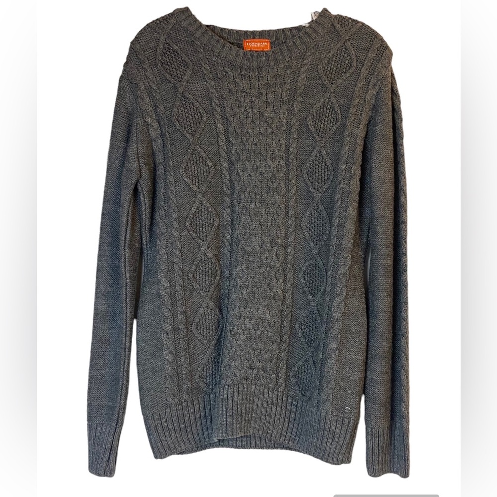 Legendary Whitetails longsleeve hunting textured crew neck Sweater mens small